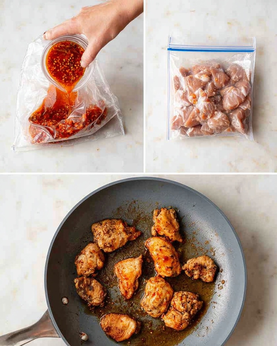A large white bowl filled with many slices of cooked chicken, browned and slightly charred on the edges, showing a mix of golden brown and white textures. The chicken pieces are varied in size and layered loosely, with a silver spoon resting inside the bowl. The bowl is placed on a light green cloth over a white marbled surface. In the background, there is a stack of yellow corn tortillas and some green leafy herbs next to a small silver cup containing a reddish sauce. Photo taken with an iphone --ar 4:5 --v 7