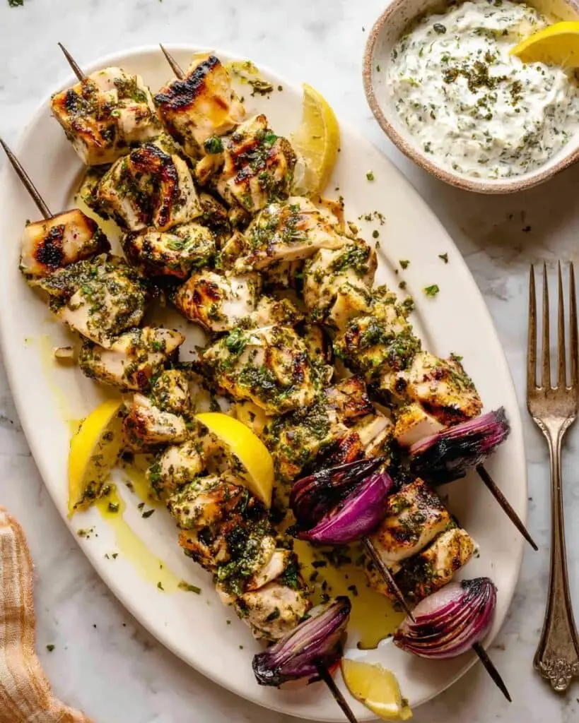 Greek Chicken Souvlaki Recipe (Broil or Grill) Recipe