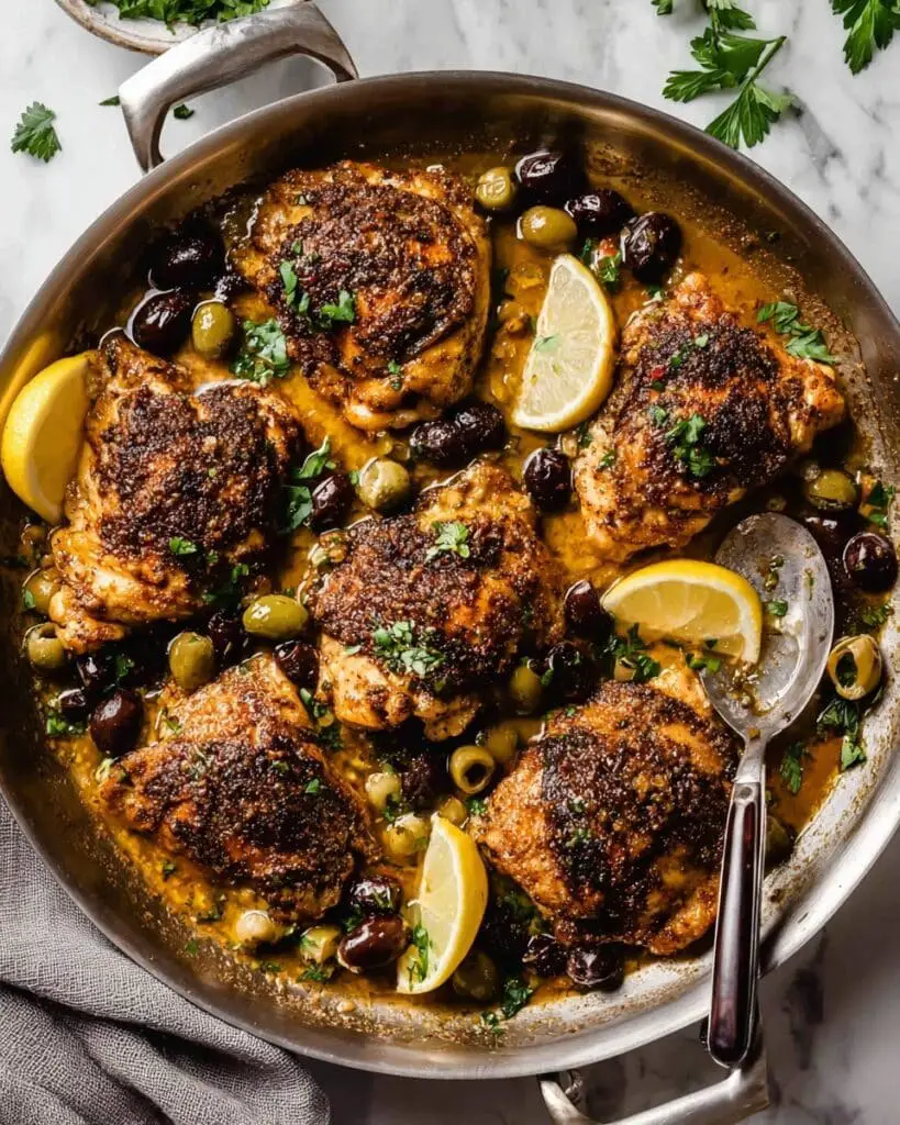 One Pan Chicken Marbella Thighs Recipe
