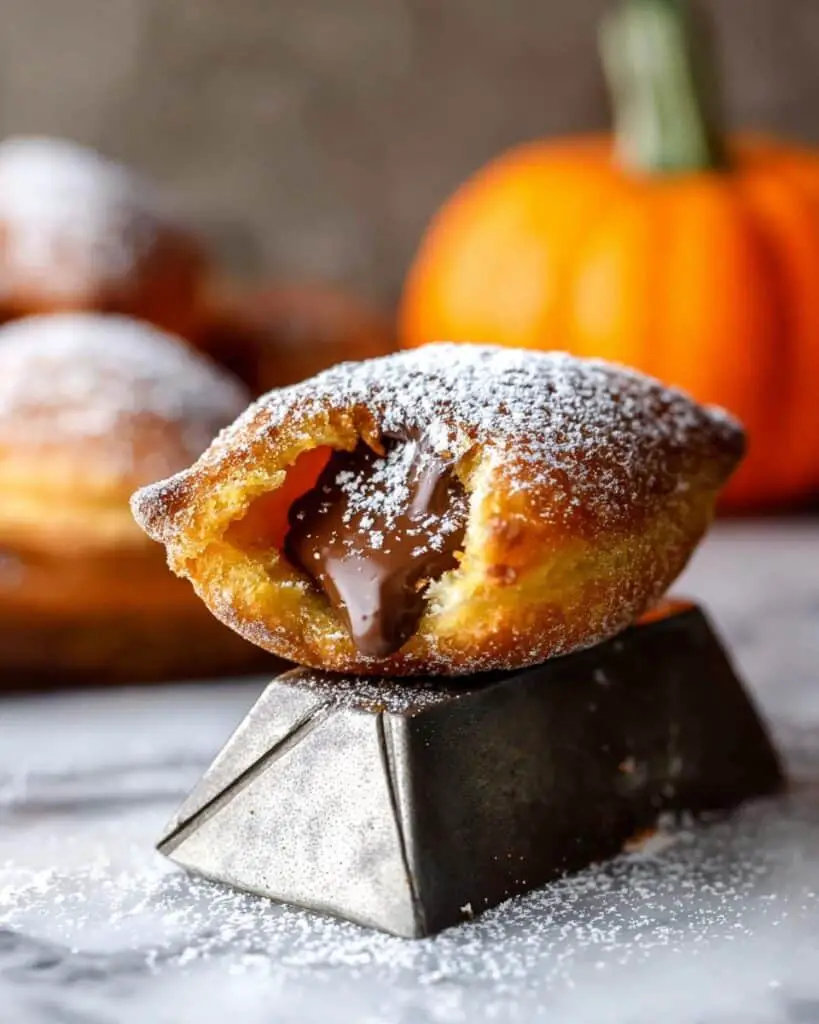 Nutella Stuffed Pumpkin Beignets Recipe