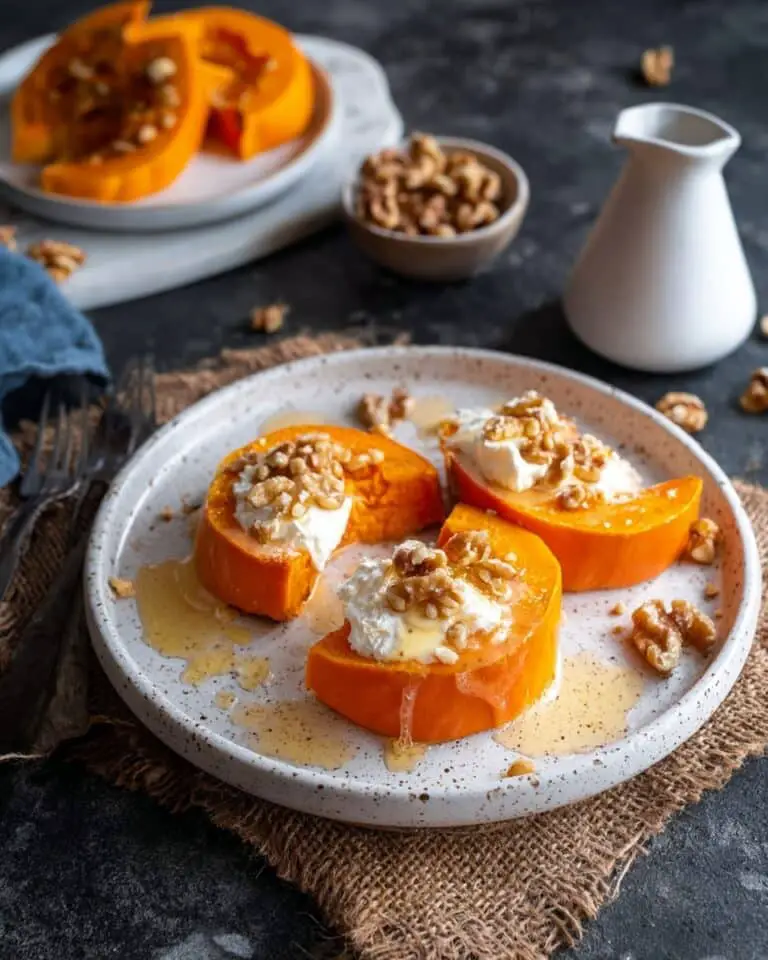 Turkish Pumpkin Dessert (Kabak Tatlisi) with Tahini and Walnuts Recipe