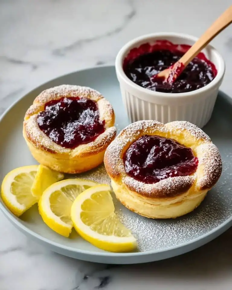 Easy Mini Dutch Baby Pancakes with Blueberries and Lemon Recipe