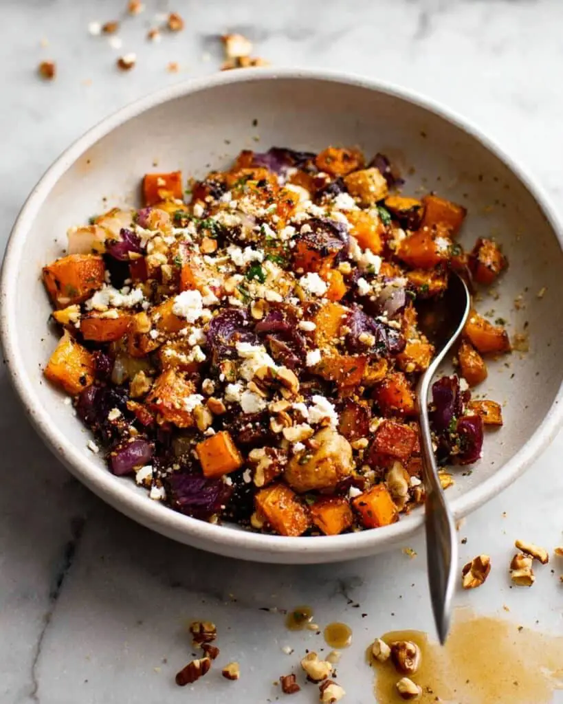 Maple Roasted Pumpkin with Chili and Feta Recipe