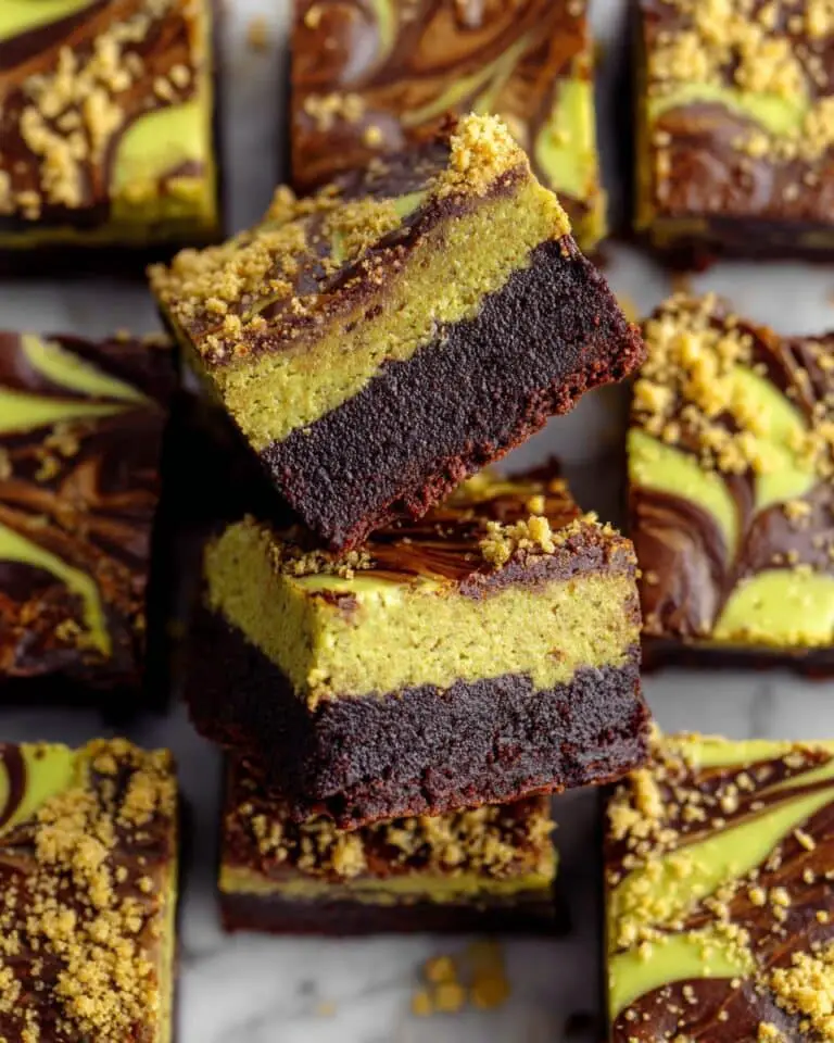 Pistachio Brownies with Pistachio Cream and Chocolate Ganache Recipe