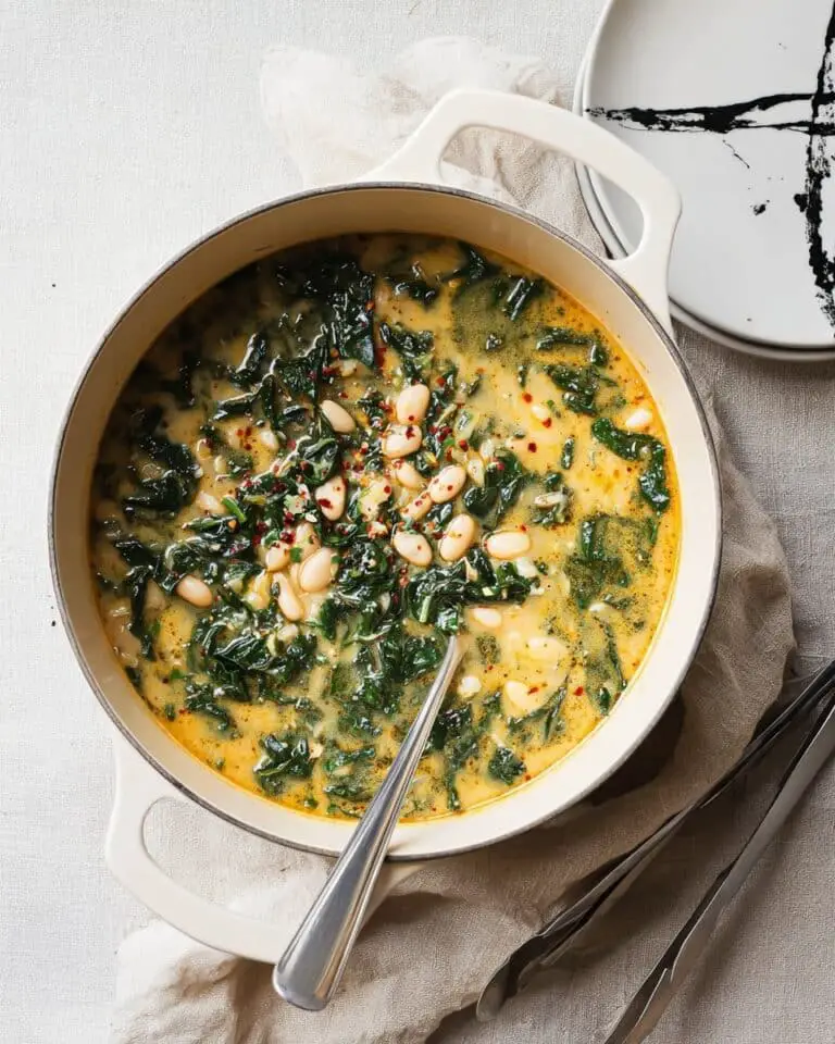 Creamy White Bean Soup with Kale, Rosemary & Lemon