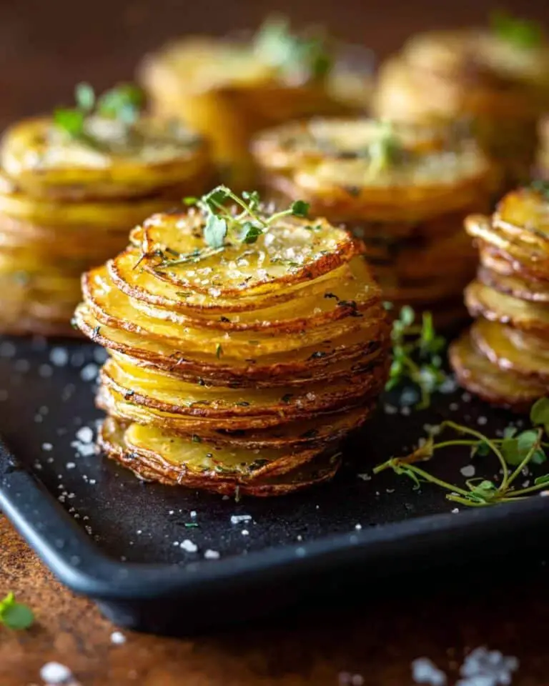 Crispy Cheesy Potato Stacks