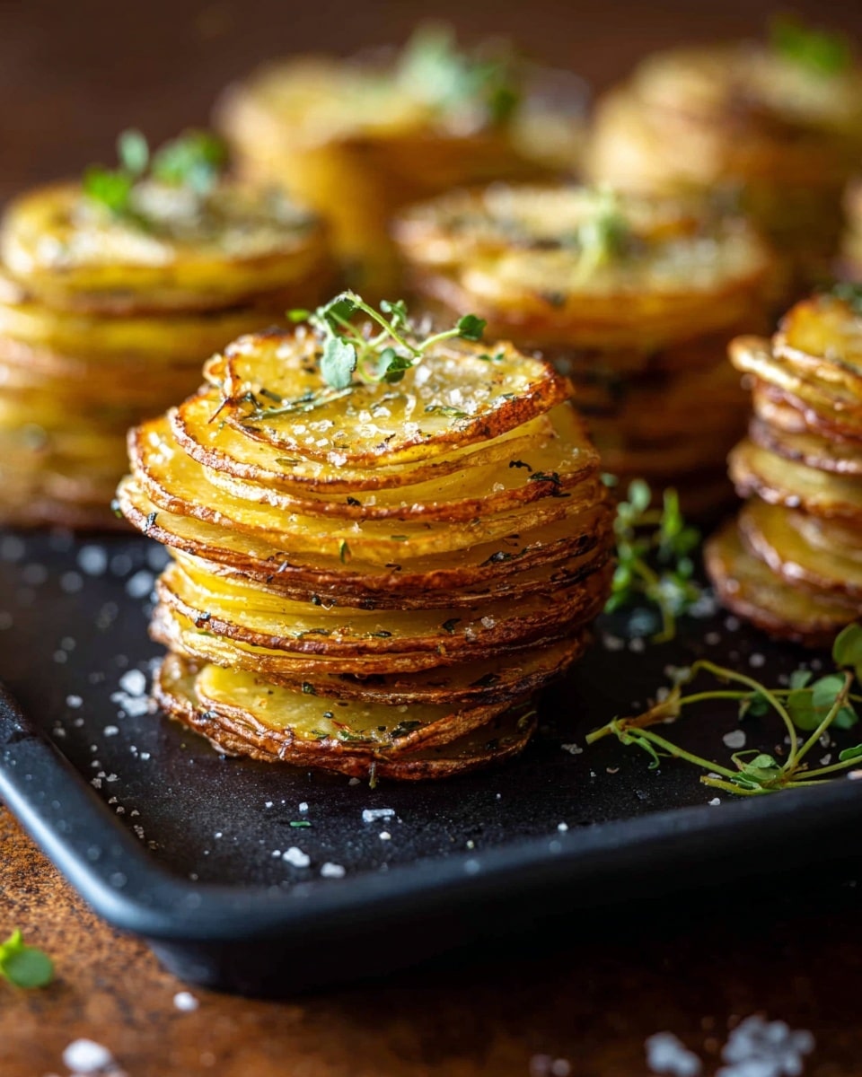 Crispy Cheesy Potato Stacks