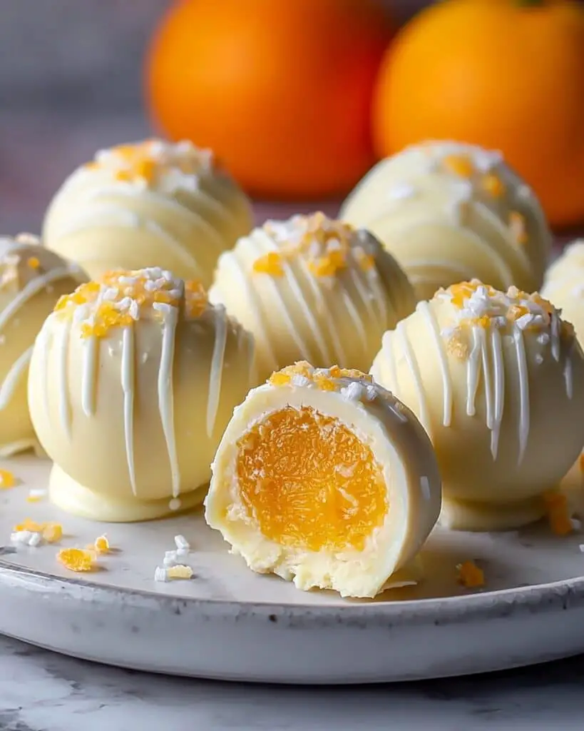 White Chocolate Orange Creamsicle Truffles