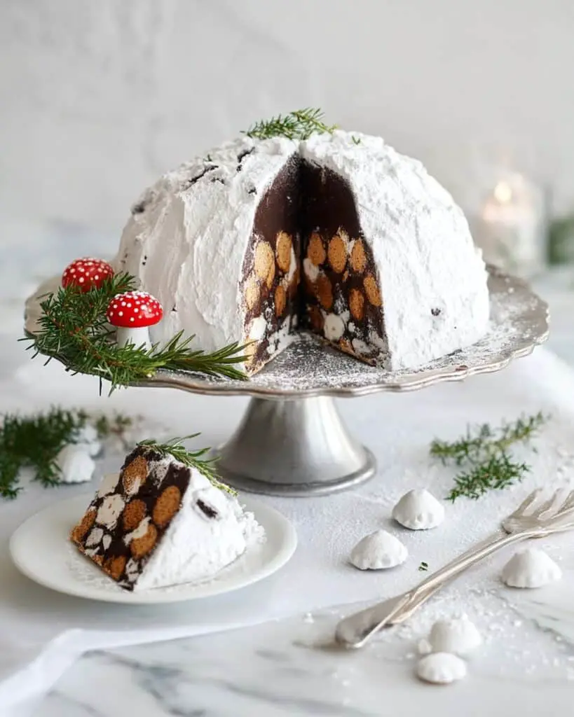 Chocolate Pfeffernusse Biscuit Cake