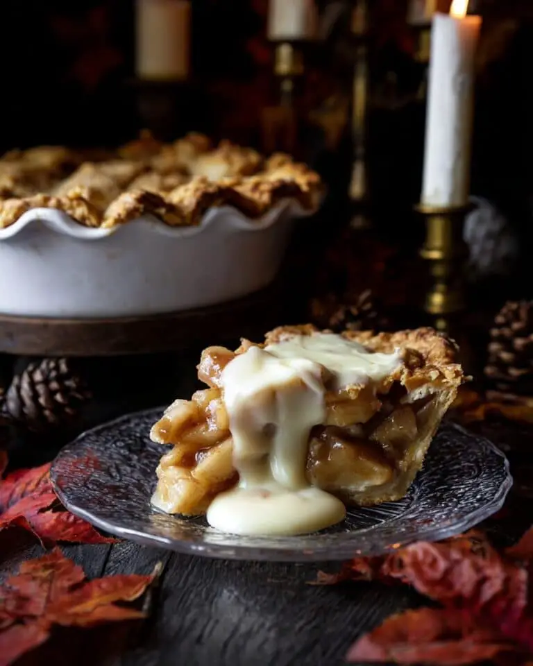 Toffee Apple Pie with Vanilla Custard