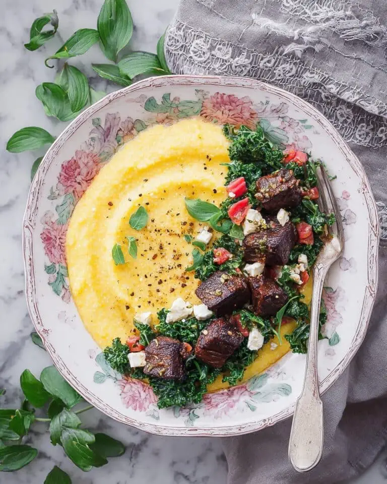 Cheesy Polenta Recipe with Roasted Beets
