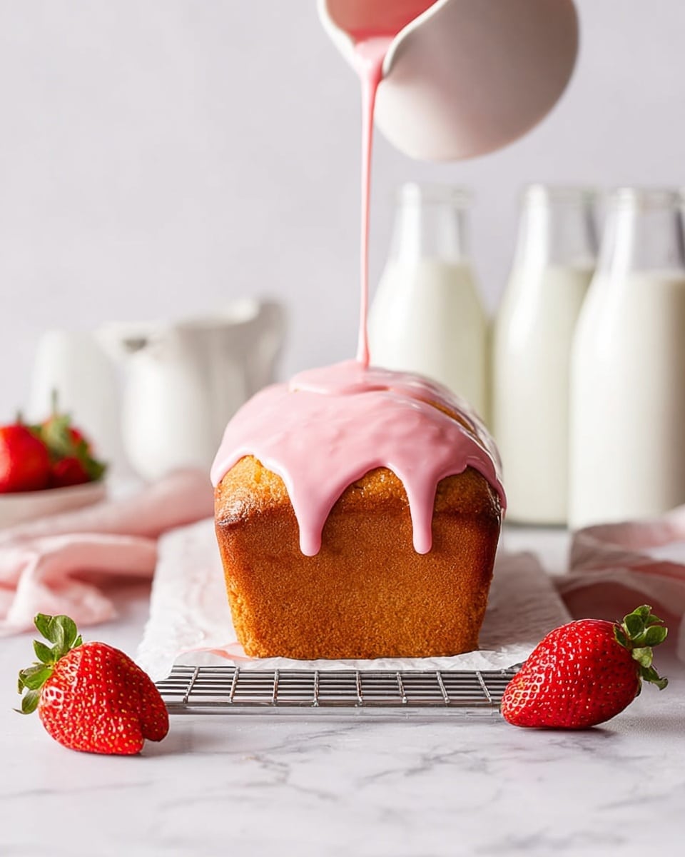 Strawberry Lemon Loaf Cake