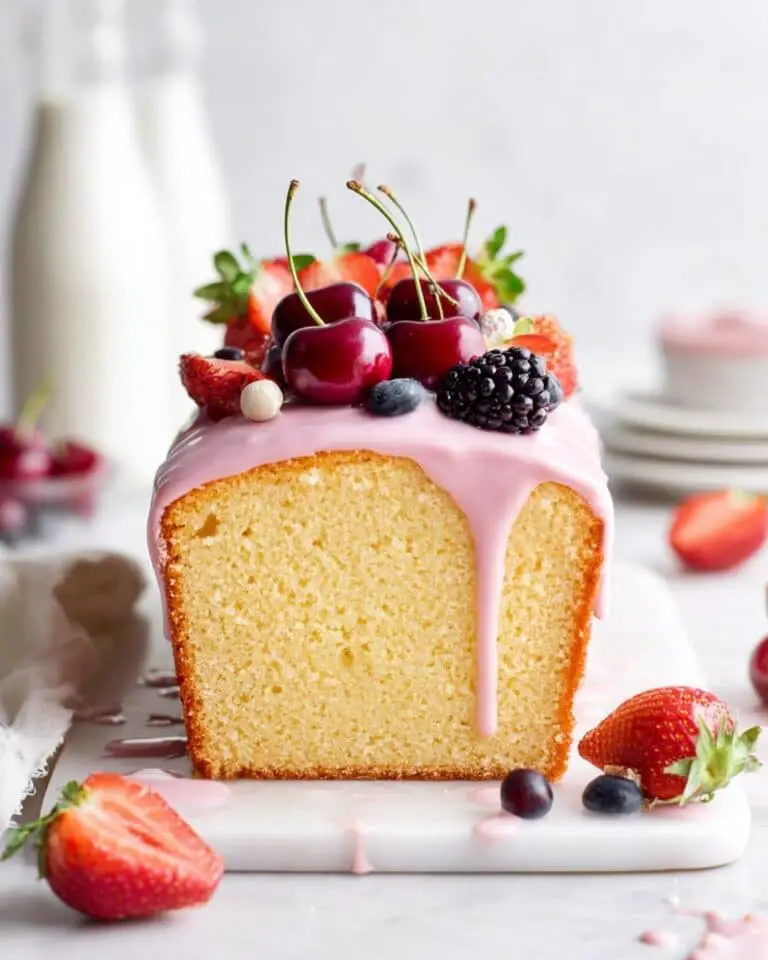 Strawberry Lemon Loaf Cake