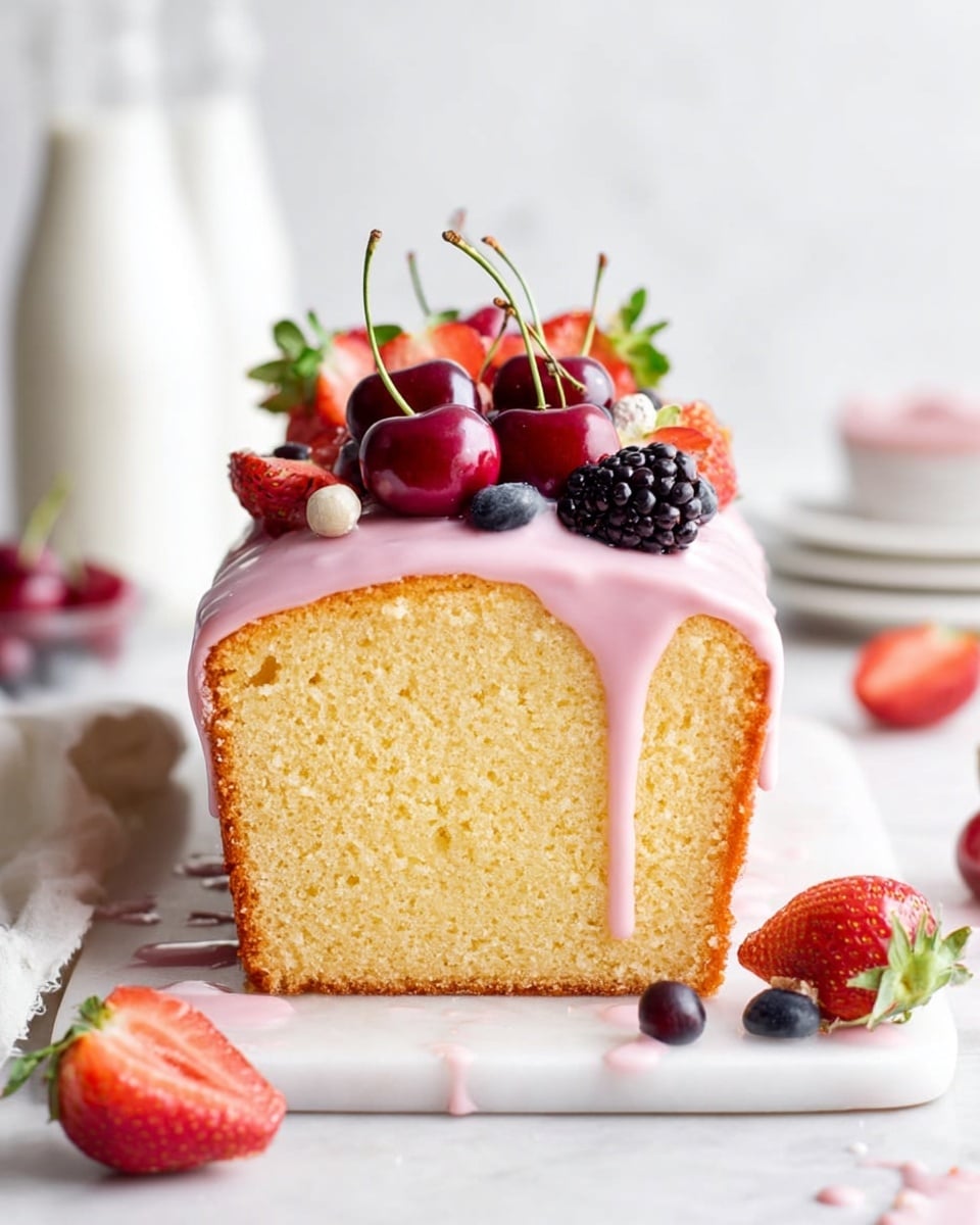 Strawberry Lemon Loaf Cake