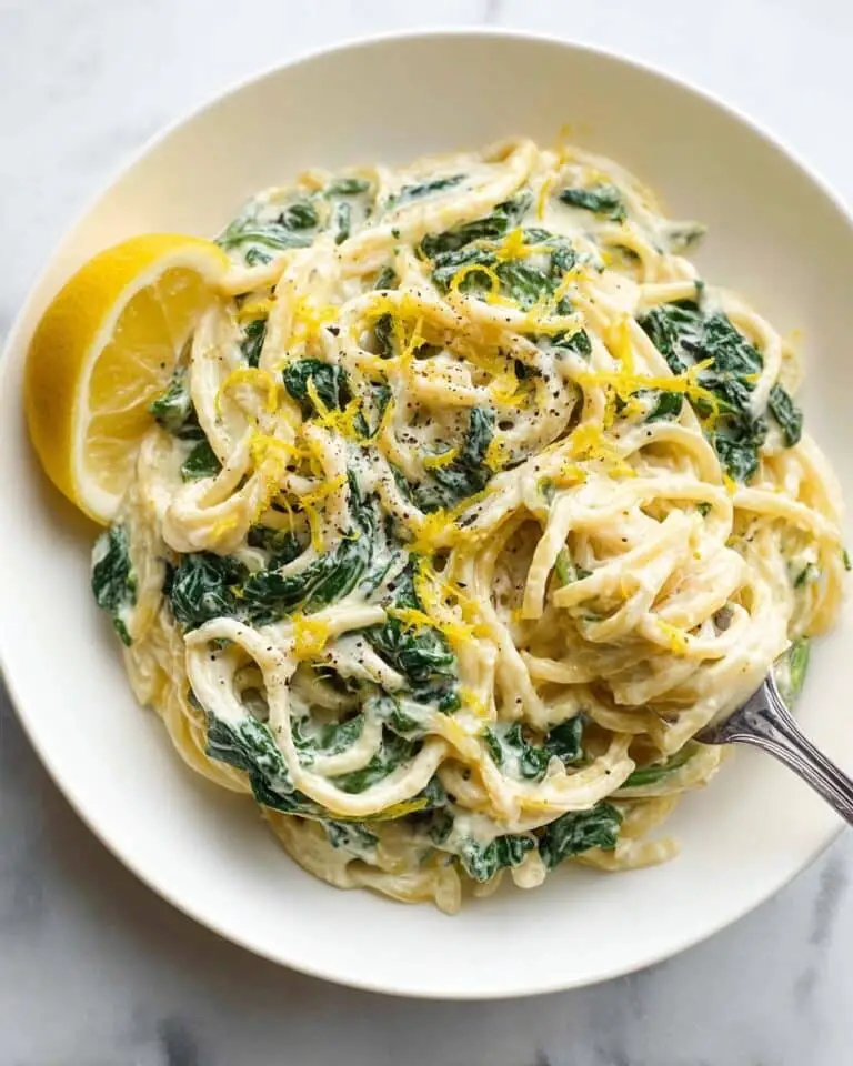 Easy Lemon Ricotta Pasta with Spinach Recipe