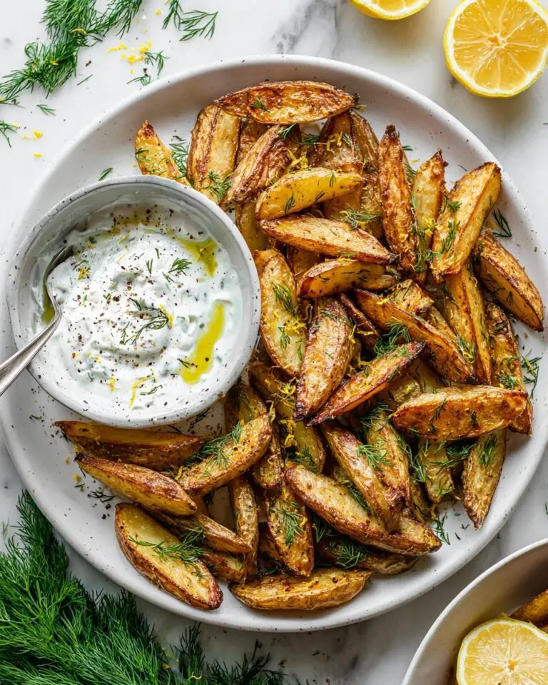 Roasted Greek Potatoes with Lemon Tzatziki Recipe
