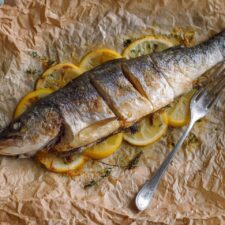 Baked Trout with Lavender and Lemon Recipe