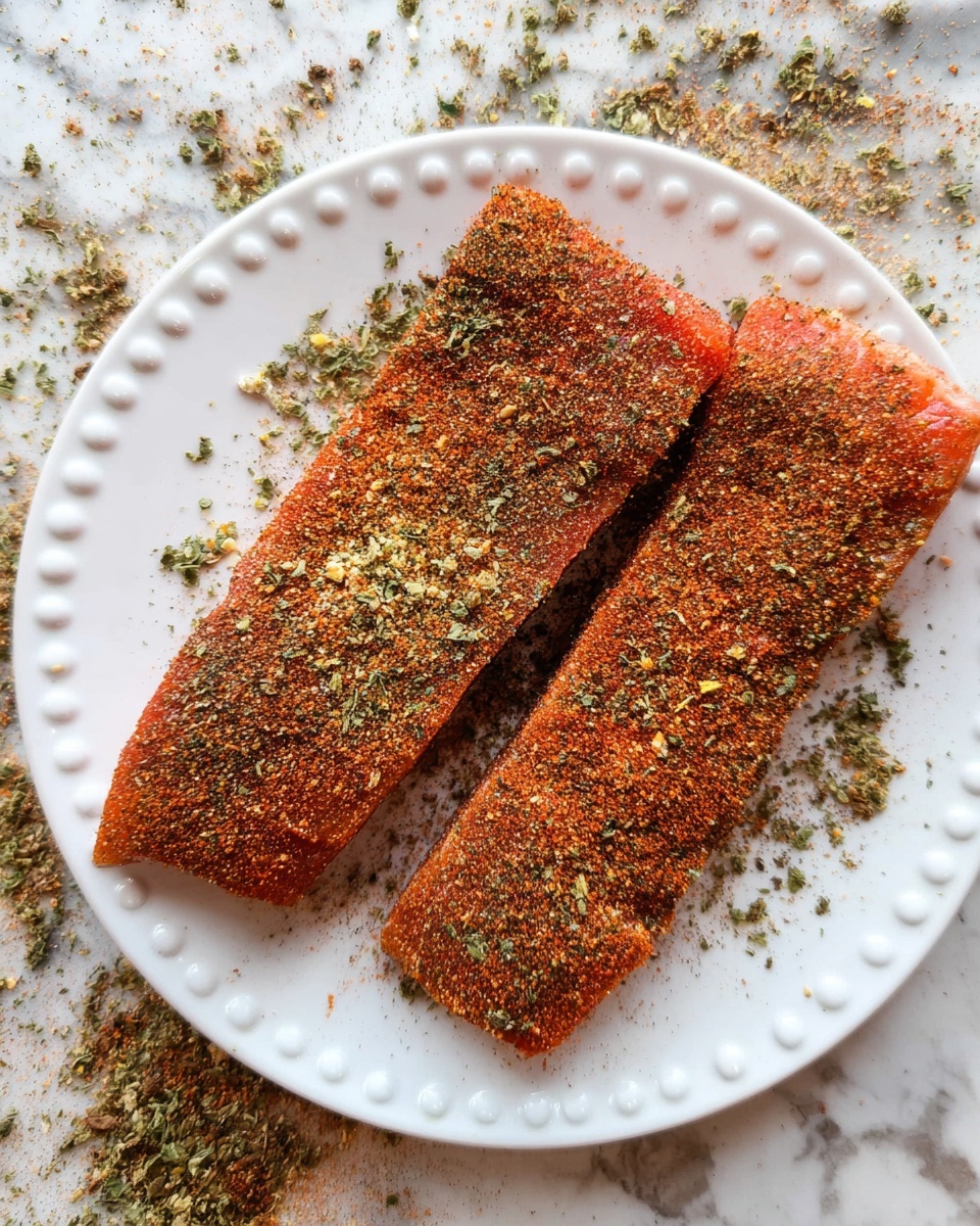 A black pan filled with a creamy light tan sauce with soft textured mashed potatoes mixed inside. On top, there are several long, thick strips of browned meat with a slightly crispy edge and pinkish center. Small bits of chopped green herbs are sprinkled over the dish, adding a touch of color. The pan sits on a white marbled surface with some green leaves visible in the background, and the edge of a white and blue striped cloth is seen beside it. photo taken with an iphone --ar 4:5 --v 7