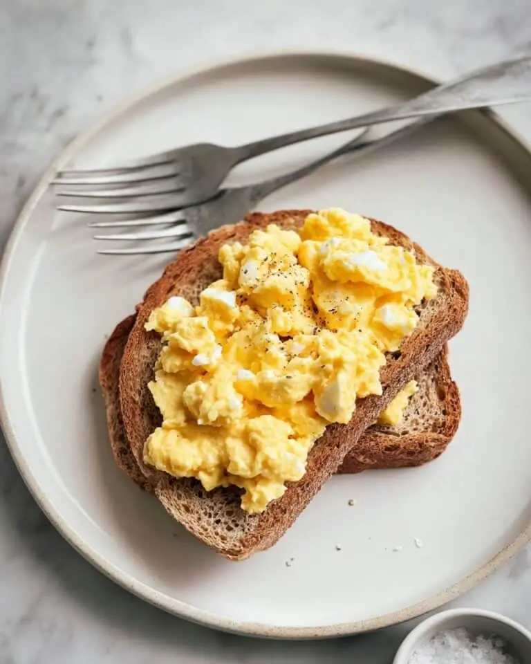 Creamy Cottage Cheese Scrambled Eggs Recipe