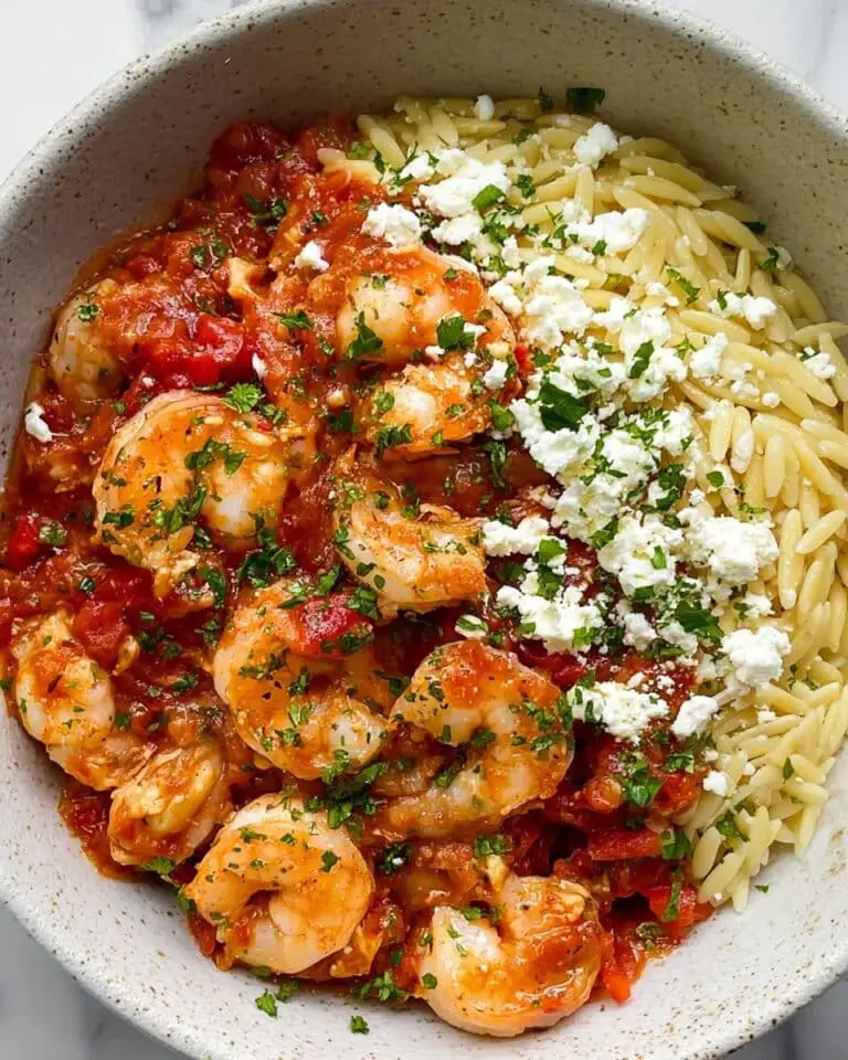Shrimp Saganaki with Orzo Recipe