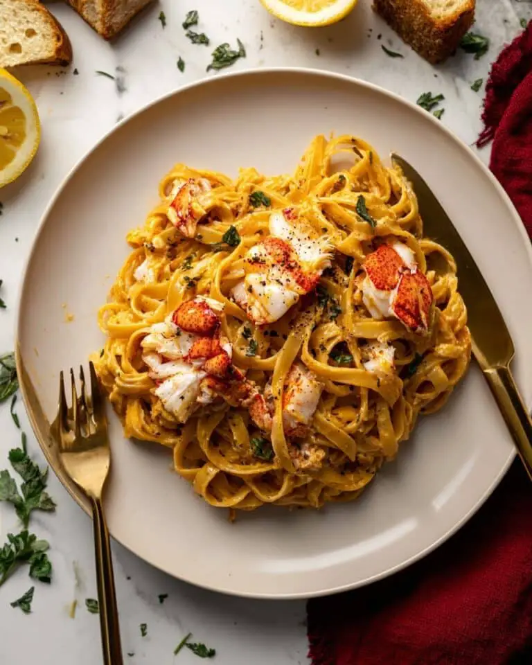 Creamy Tuscan Lobster Pasta Recipe