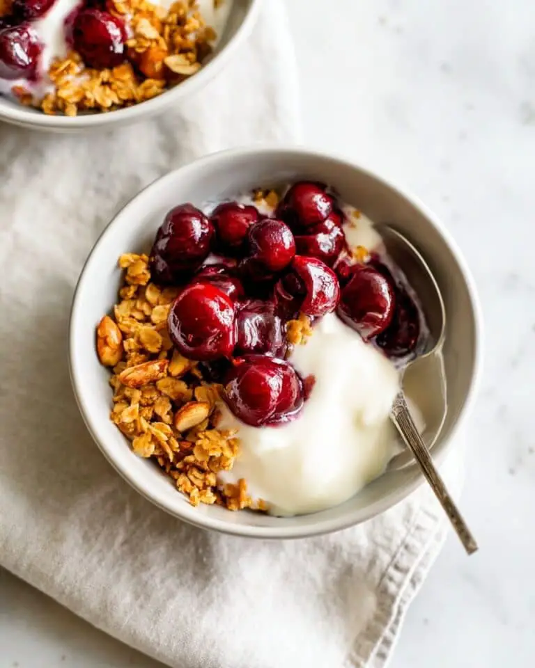 Roasted Cherry Yogurt Bowl Recipe