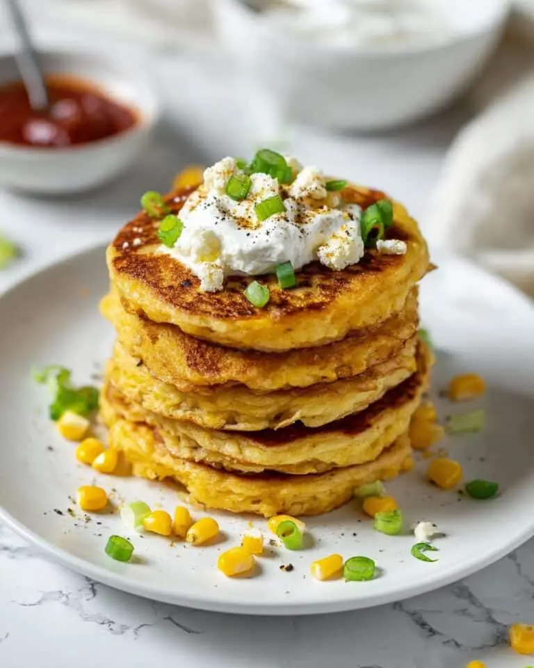 Creamed Corn Fritters with Feta Recipe