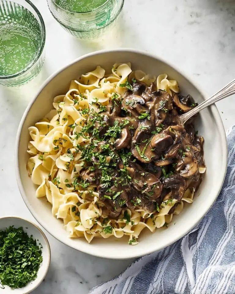 Creamy Beef Stroganoff with Mushrooms and Herbs Recipe
