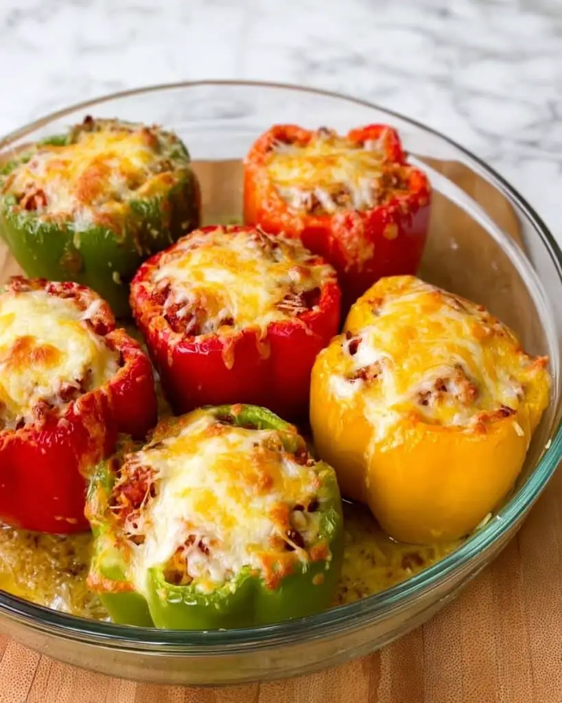 Stuffed Bell Peppers with Lentils and Rice Recipe