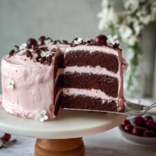 Easy Chocolate Cherry Cake Recipe (One Bowl and Four Layer) Recipe