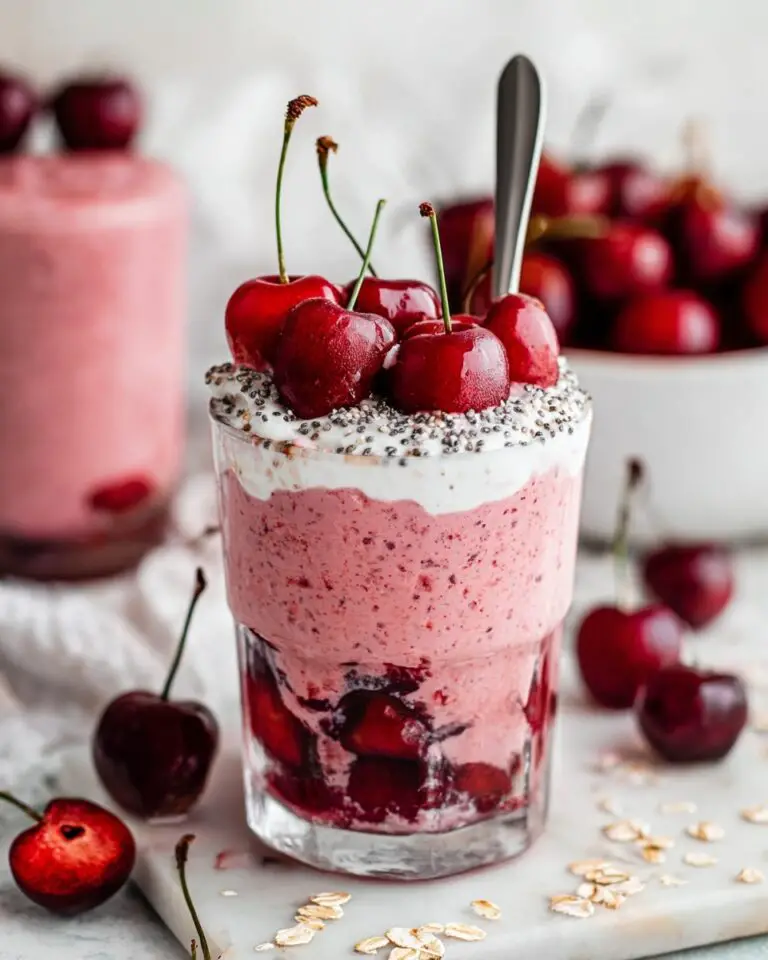 Creamy Cherry Overnight Oats Recipe