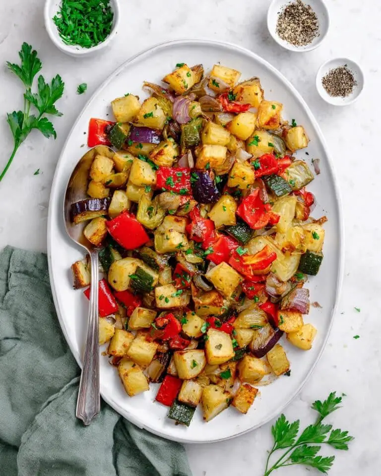 Roasted Potatoes with Onions and Peppers Recipe