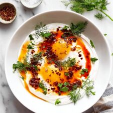 Turkish Eggs with Garlic Yogurt and Spiced Butter Recipe