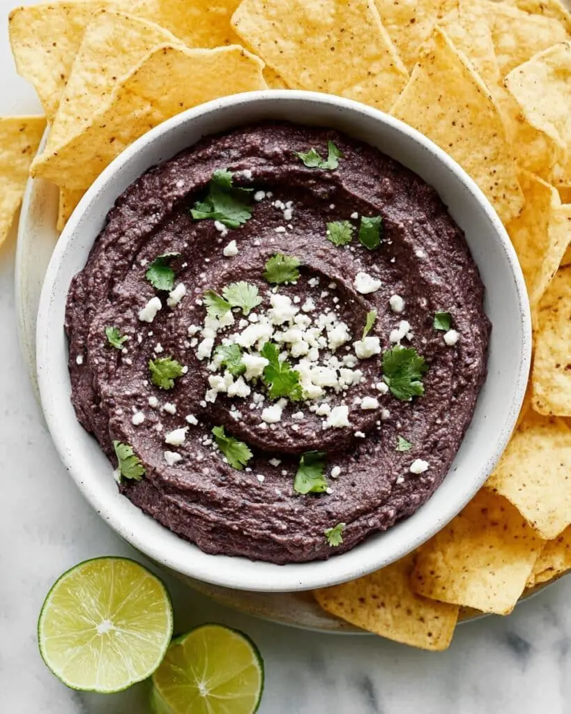 Creamy Black Bean Dip with Jalapeno, Lime, and Cilantro Recipe