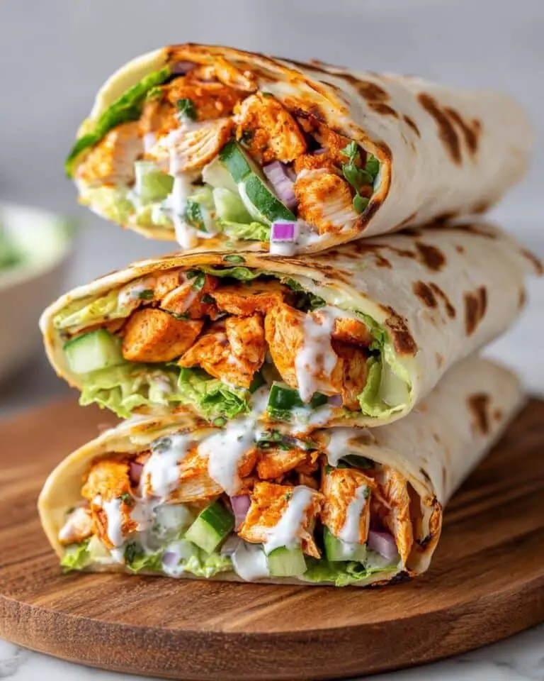 Buffalo Chicken Wraps Recipe – Ready in 16 Minutes! Recipe