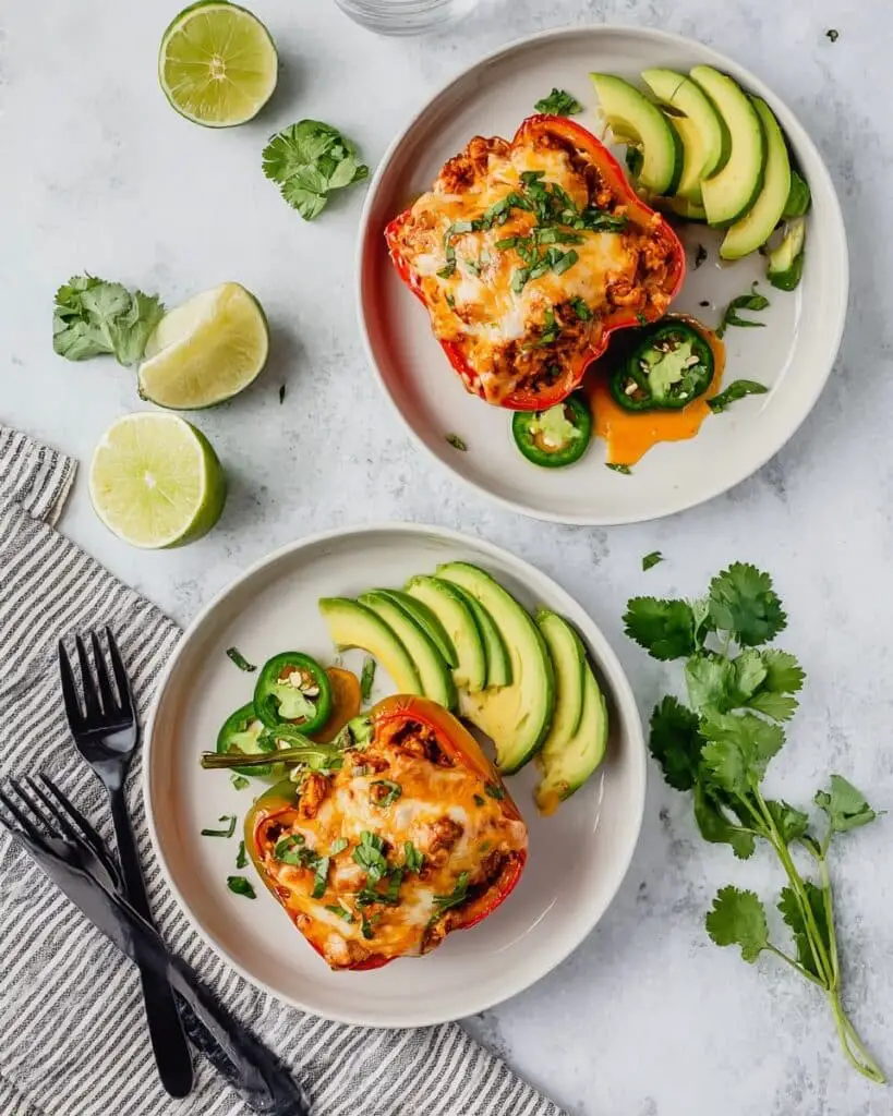 Easy Chicken Enchilada Stuffed Peppers Recipe