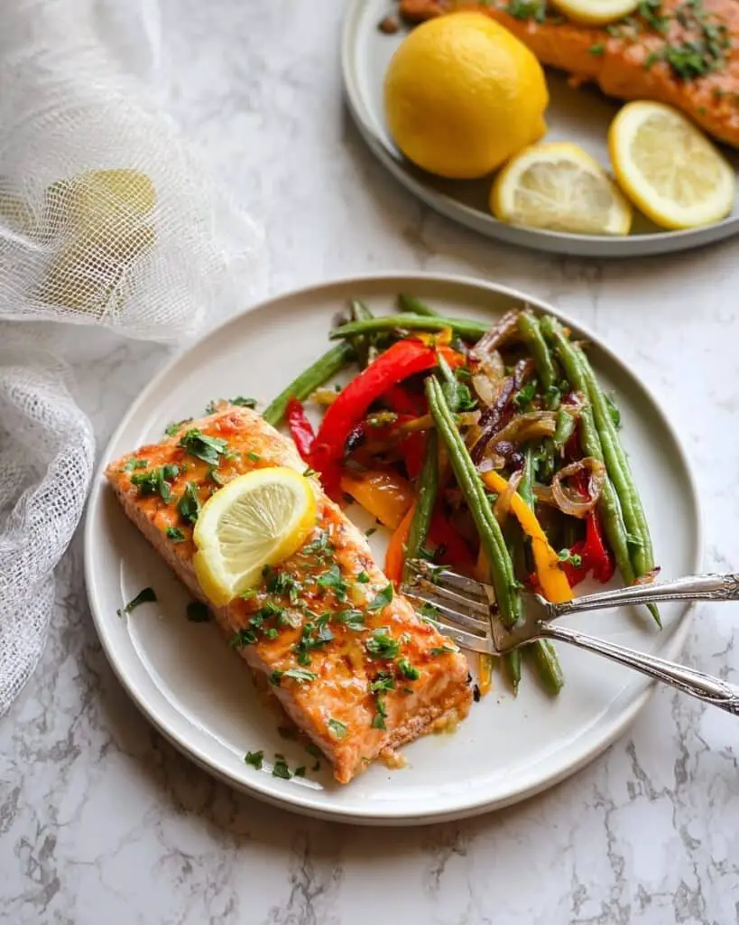 Easy Sheet Pan Honey Mustard Salmon and Vegetables Recipe
