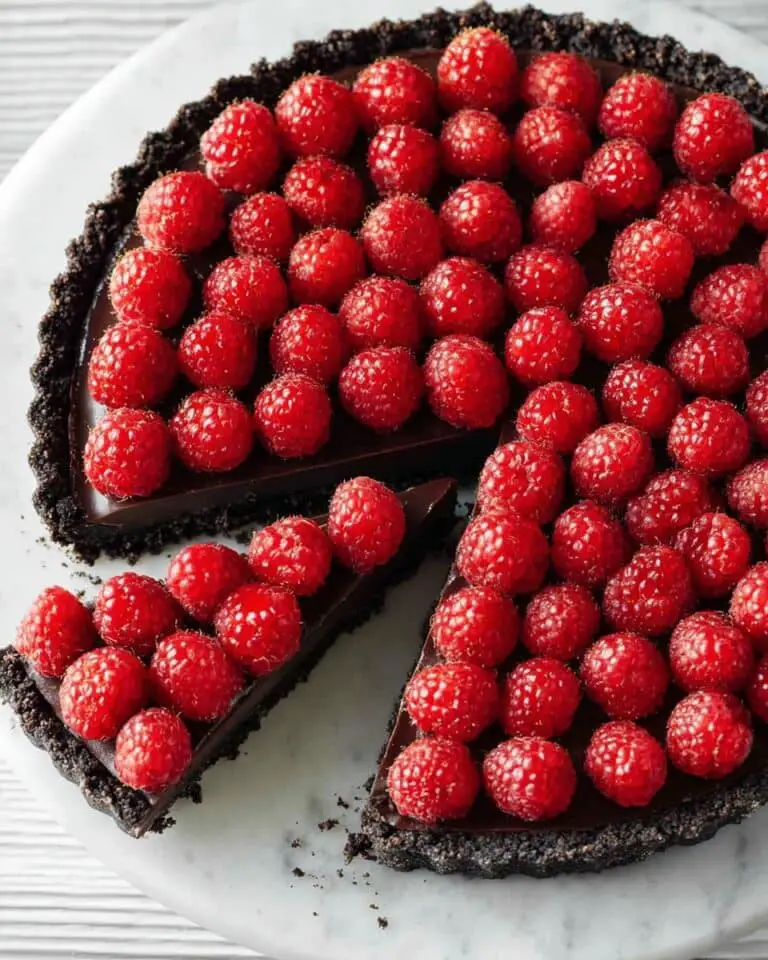 Chocolate Raspberry Tart with Oreo Crust and Dark Chocolate Ganache Recipe