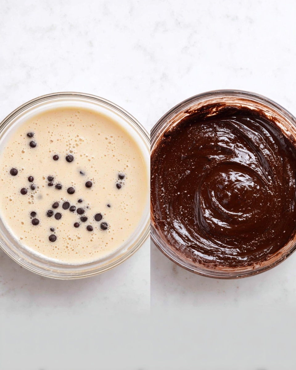 A round tart with three clear layers sits on a white marbled surface. The bottom layer is a dark chocolate cookie crust, thick and crumbly, forming the base and edges of the tart. Above this is a smooth, glossy dark chocolate layer, slightly shiny and rich in color. The top layer is covered with bright red raspberries, neatly placed close to each other, fully covering the chocolate beneath. One slice has been cut and slightly separated from the tart, showing the distinct layers. The tart is on a white plate, and the scene is bright with natural light highlighting the fruit and chocolate. photo taken with an iphone --ar 4:5 --v 7