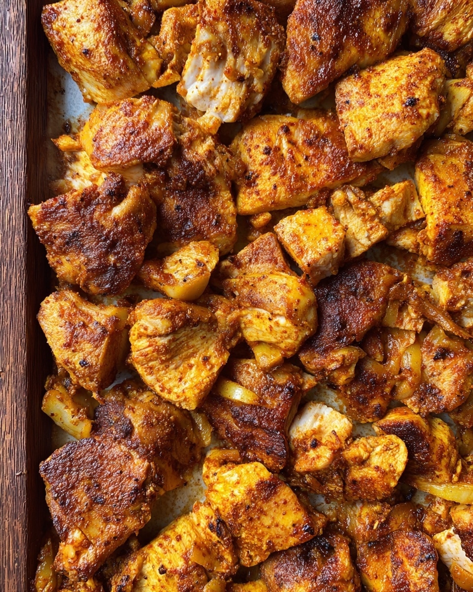 The image shows two small soft corn tortillas on a white plate with a white marbled surface below. Each tortilla has a layer of well-seasoned, grilled pieces of orange-brown fish with a slightly charred texture on top. Scattered over the fish are small white onion pieces and bright green cilantro leaves, adding color contrast and freshness. To the right side on the plate, there are wedges of fresh lime with a juicy, glossy texture. The close-up view highlights the layered ingredients and bright colors. Photo taken with an iphone --ar 4:5 --v 7
