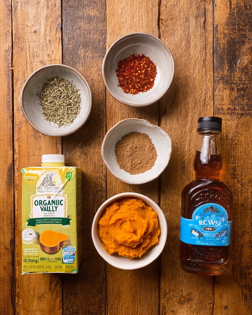 A white pot filled with thick, creamy soup that is light brown with small darker specks throughout. A wooden spoon is inside the pot, partially submerged, with the handle sticking out toward the top right corner. The pot sits on a white marbled surface with a wood pattern, showing texture and details of the soup's smooth and slightly frothy surface. Photo taken with an iphone --ar 4:5 --v 7