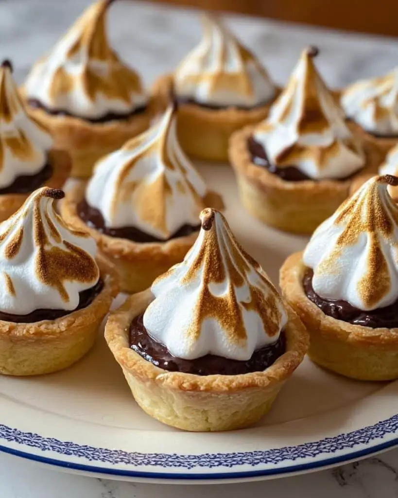 Mini Chocolate Tarts with Toasted Meringue Topping Recipe