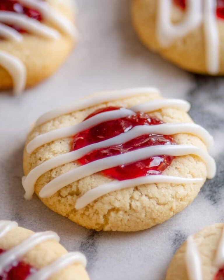Thumbprint Almond Raspberry Cookies Recipe