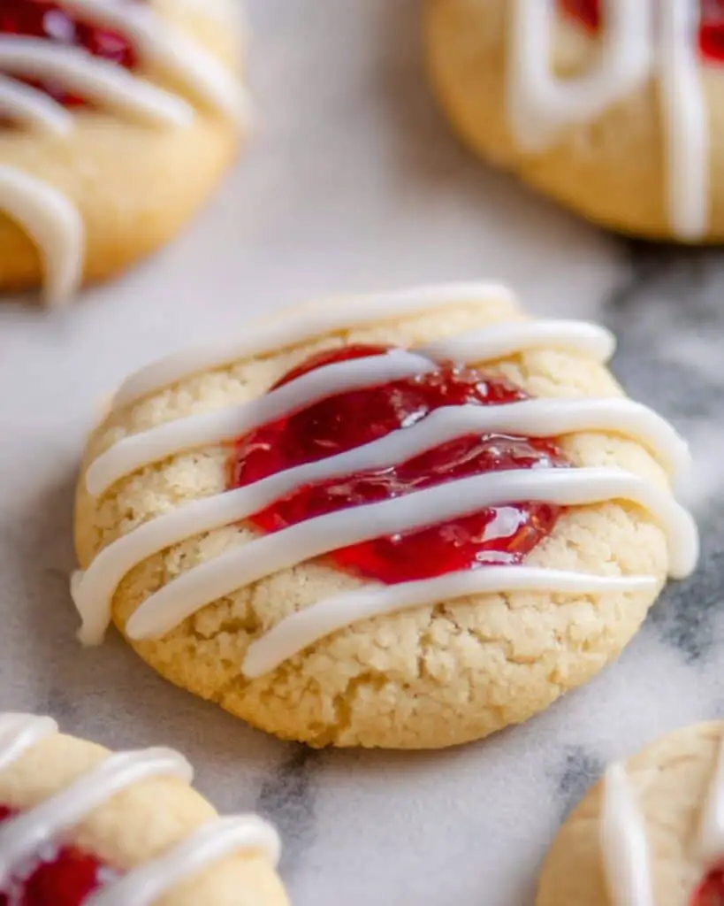 Thumbprint Almond Raspberry Cookies Recipe