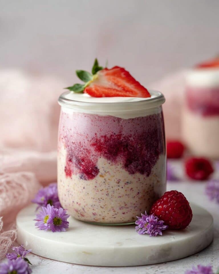Berry Overnight Oats with Yoghurt Recipe