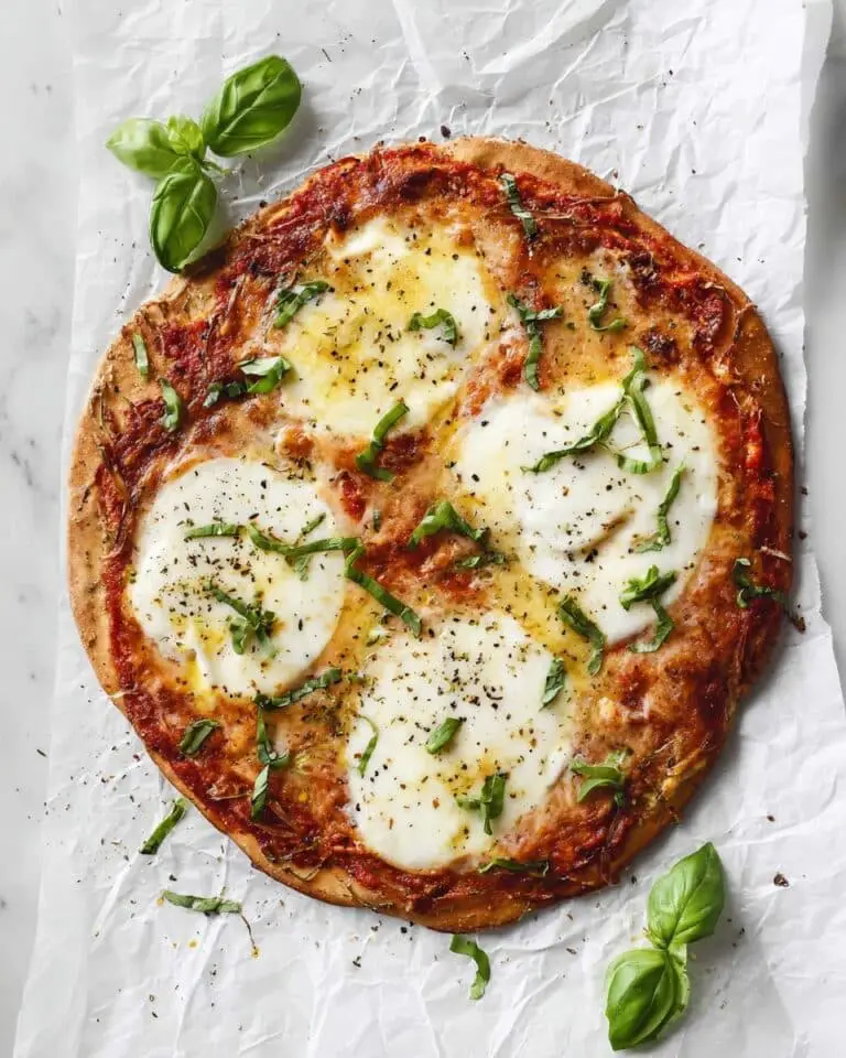 Gluten-Free Pizza with Tomato Sauce, Mozzarella, and Fresh Basil Recipe