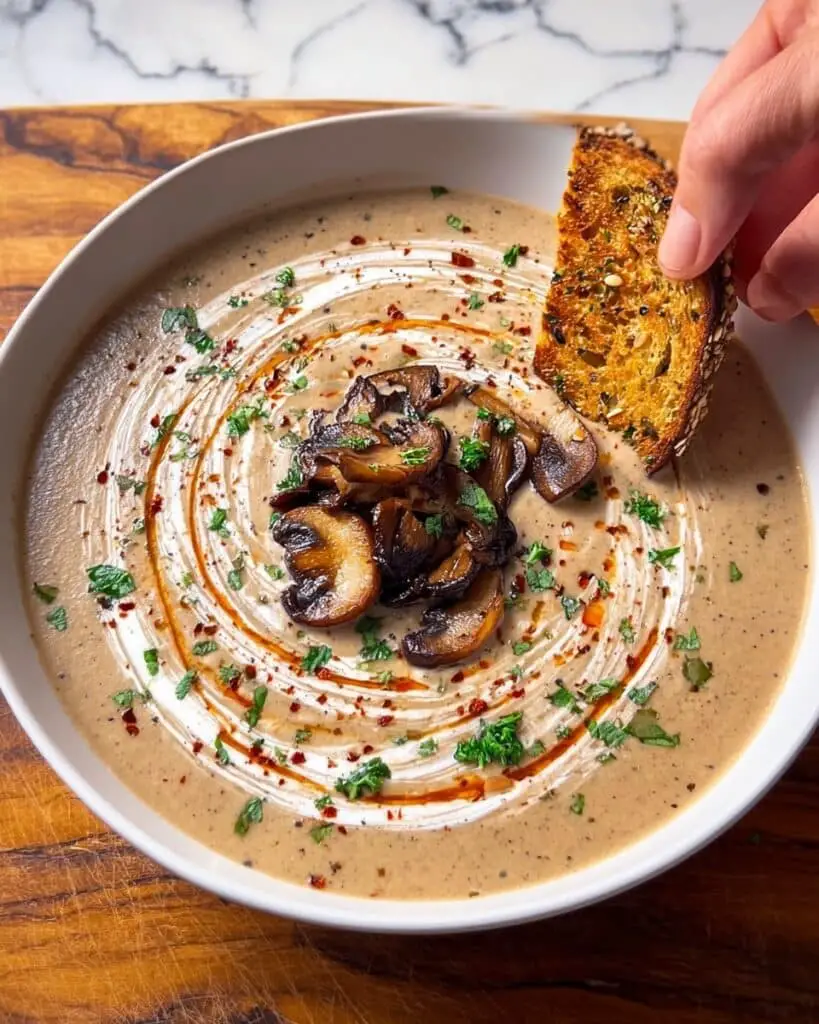 Easy Roasted Mushroom Soup Recipe