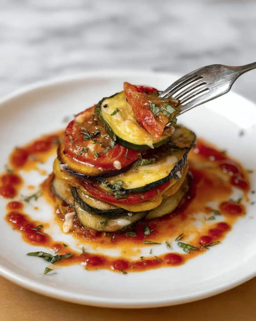 Ratatouille with Roasted Tomato–Onion Sauce Recipe