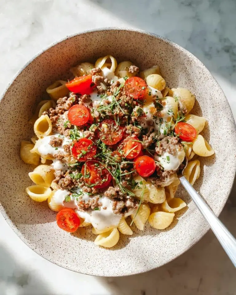 Turkish Pasta with Ground Beef, Yogurt, and Butter Sauce Recipe