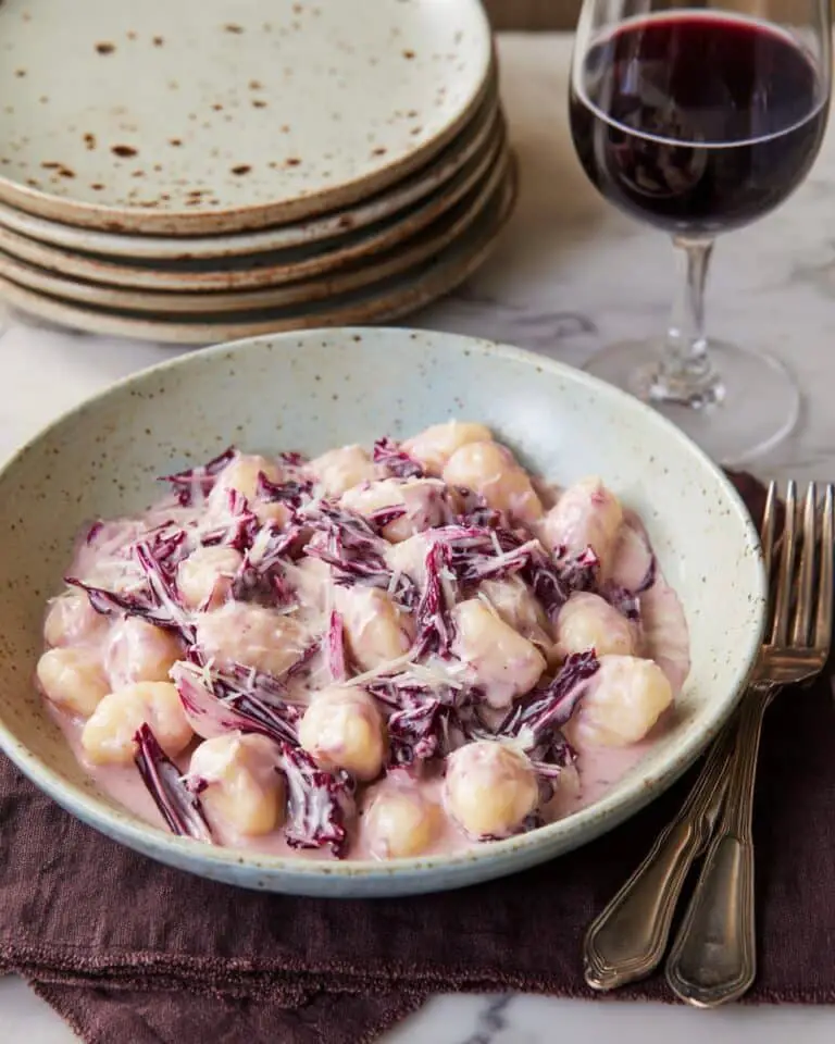 Gnocchi with Radicchio and Cream Recipe